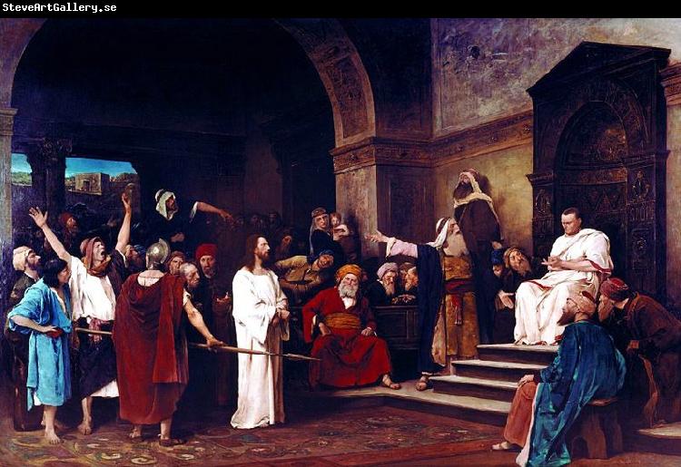 Mihaly Munkacsy Christ in front of Pilate jezus przed pilatem